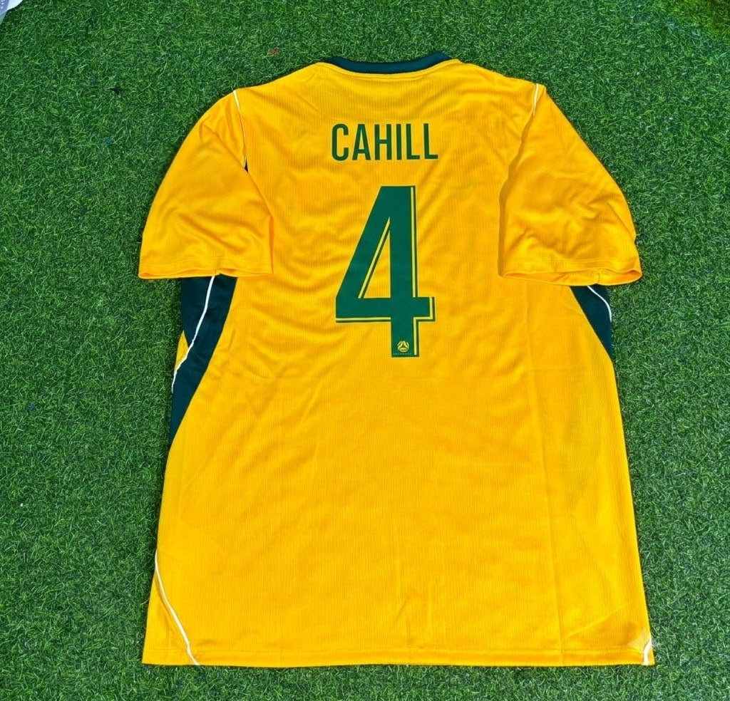 Tim Cahill Australia Retro Football Jersey – Back View