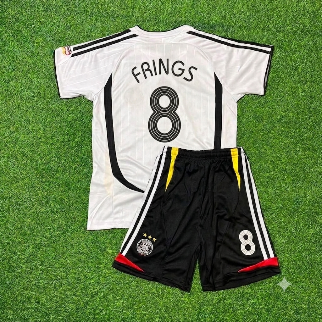 2006 Germany World Cup Torsten Frings Kids White Retro Football Jersey – Back View