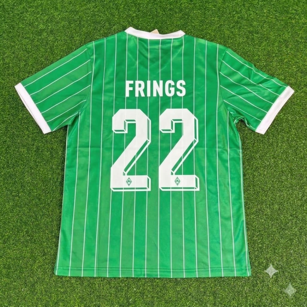 1988/89 Torsten Frings Werder Bremen Heim Retro Fußballtrikot Jersey – Back View
