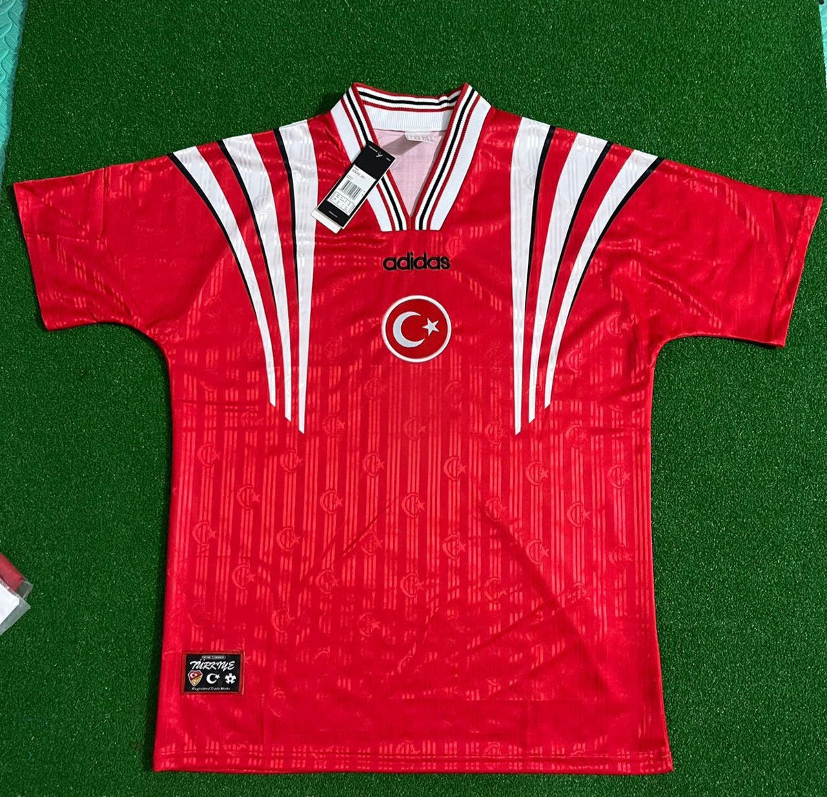 Hakan Sukur Türkiye Turkey Red Nostalgic Retro Football Jersey – Front View