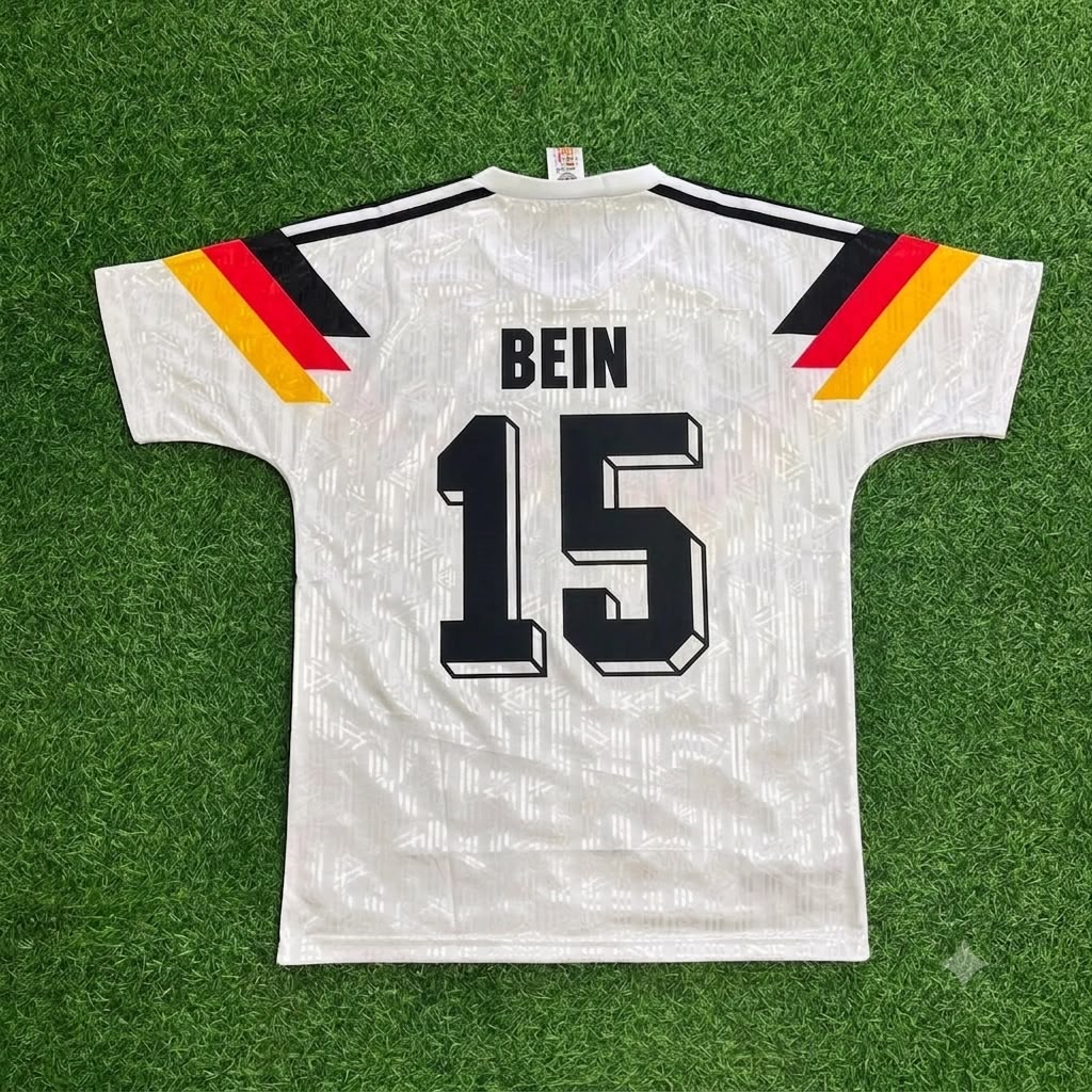1990 Germany World Cup Uwe Bein Retro Football Jersey – Back View