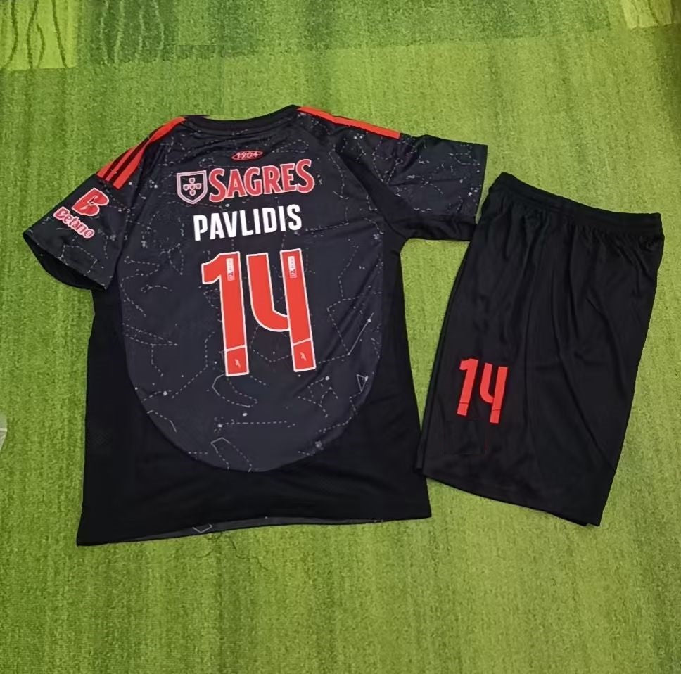 Vangelis Pavlidis Benfica 2026 Home New Season Kids Football Jersey – Front View