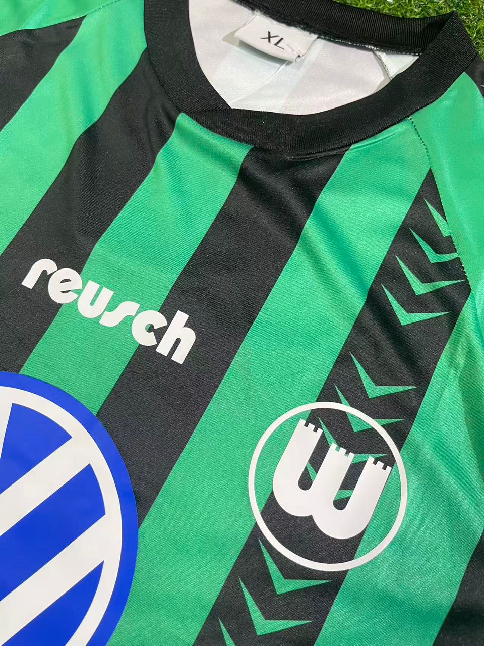 1994/95 VfL Wolfsburg Auswärtstrikot Retro Schwarz/Grün Jersey – 6