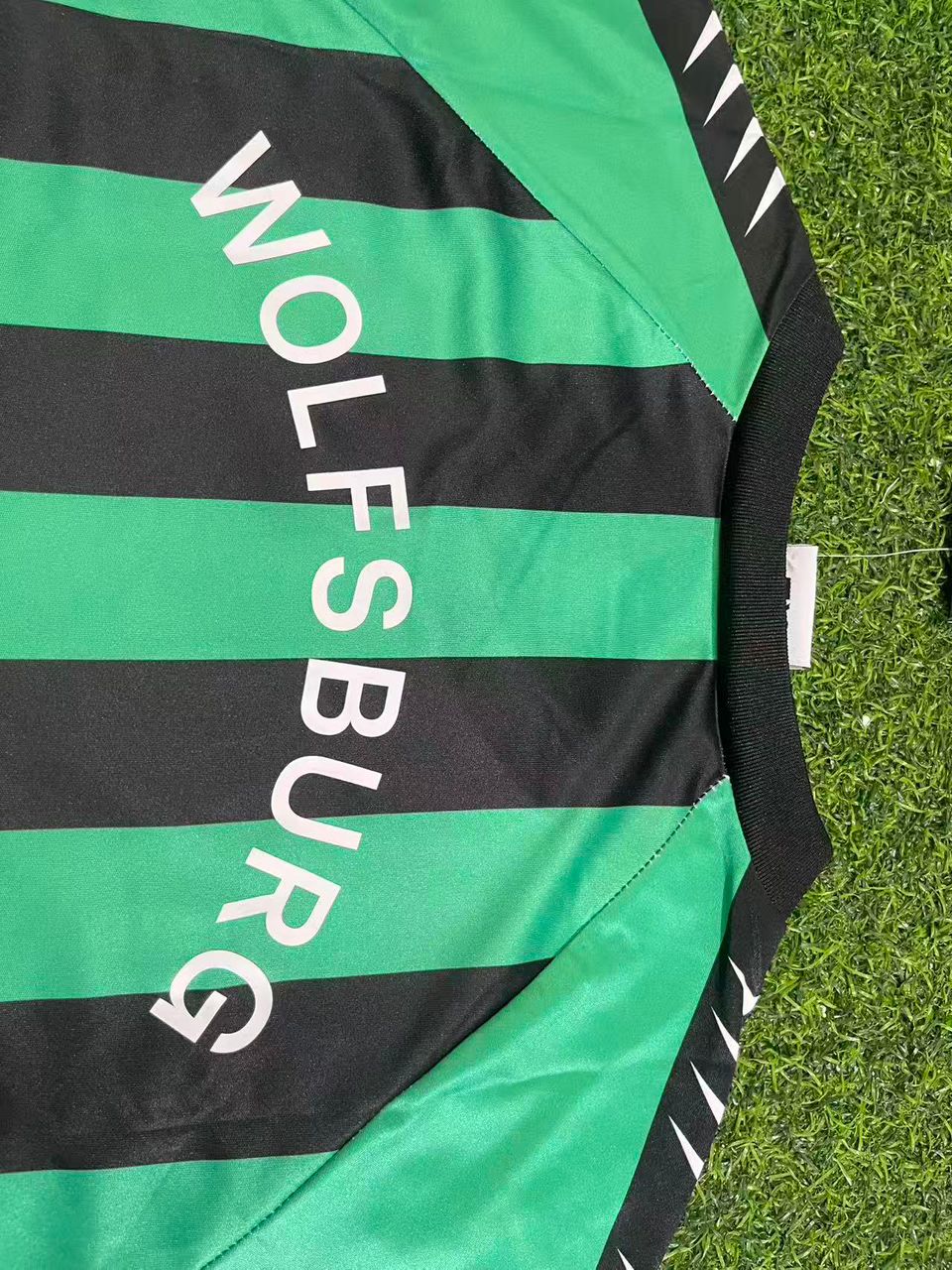 1994/95 VfL Wolfsburg Auswärtstrikot Retro Schwarz/Grün Jersey – 8