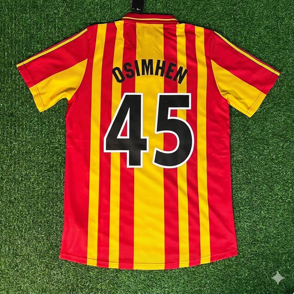 Victor Osimhen 45 Galatasaray Retro Football Jersey Forma – Back View