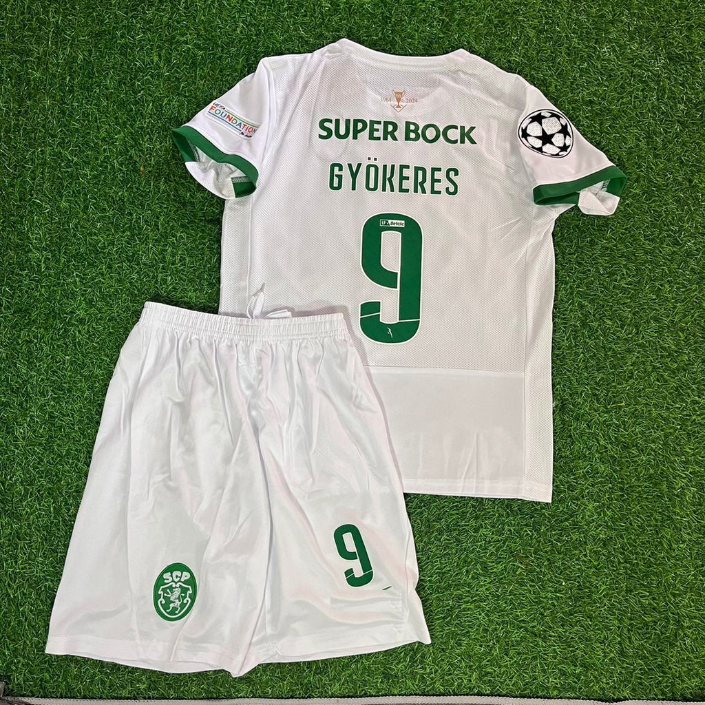 Viktor Gyökeres Kids Size Sporting CP Lisbon Children Football Jersey – Back View