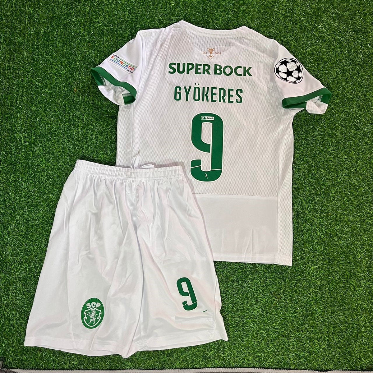 Viktor Gyökeres Kids Size Sporting CP Lisbon Children Football Jersey – Back View