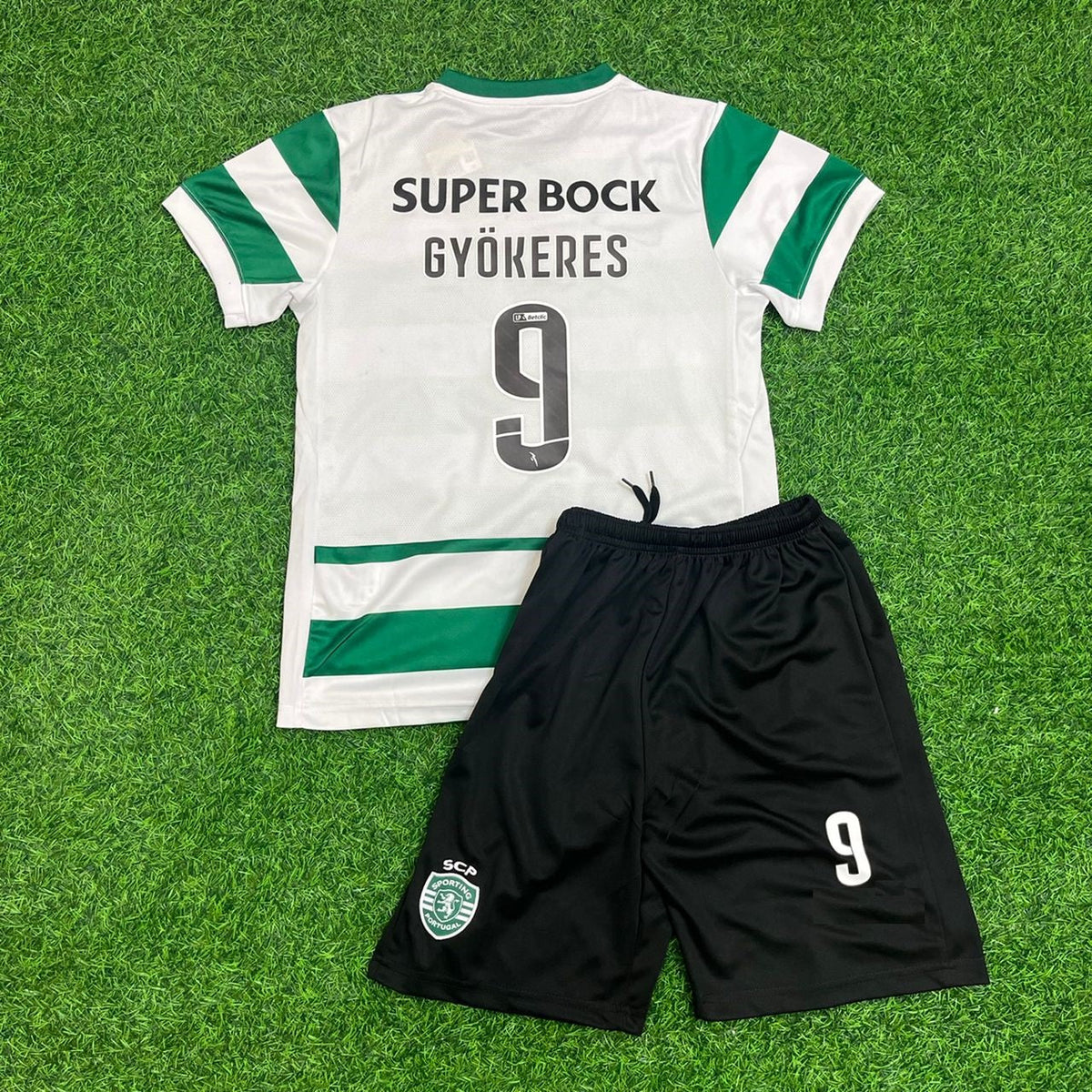 Viktor Gyökeres Kids Size Sporting CP Lisbon Home Children Football Jersey – Back View