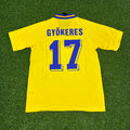 Viktor Gyökeres Sweden Retro Football Jersey – Back View
