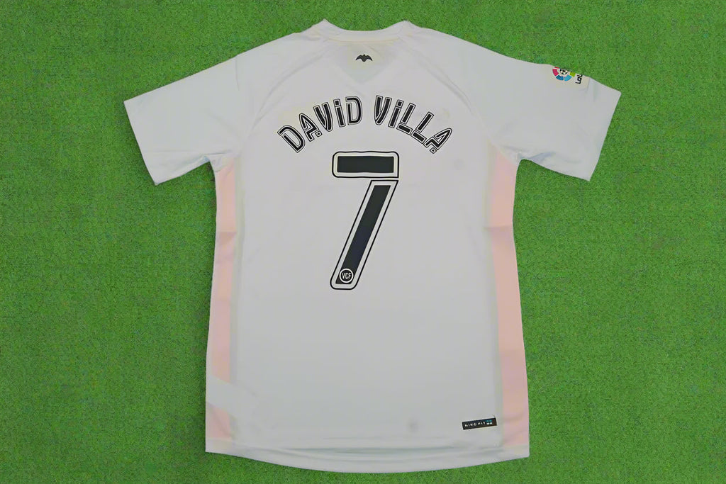David Villa Valencia 2006 2007 Retro Jersey – Back View