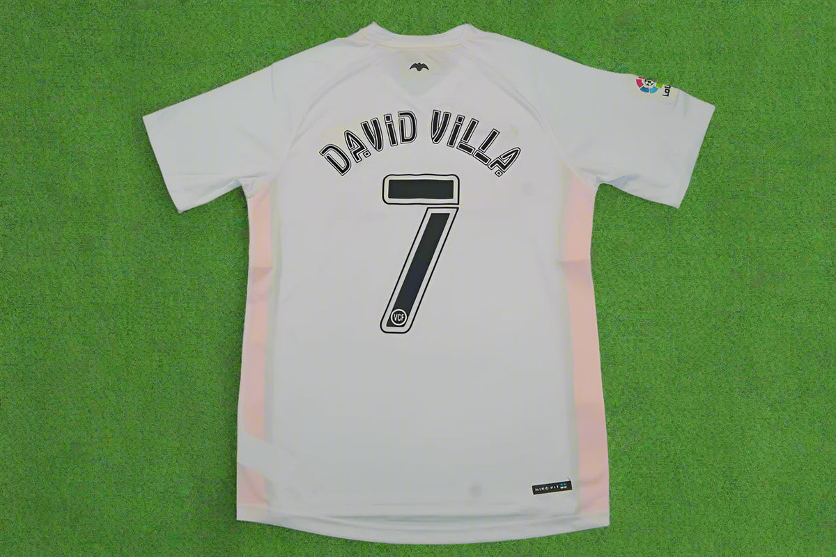 David Villa Valencia 2006 2007 Retro Jersey – Back View