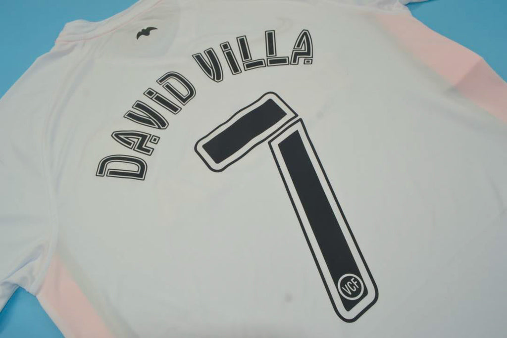 David Villa Valencia 2006 2007 Retro Jersey – Detailed View