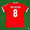 1982/83 Thomas von Heesen Hamburger SV Red Retro Fußballtrikot Jersey – Back View