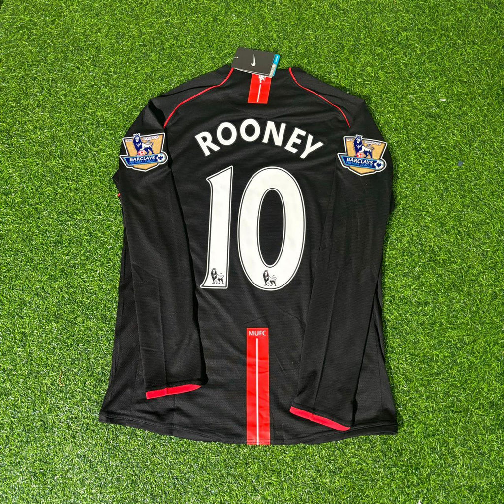 Wayne Rooney Manchester United 2007-2008 Black Retro Football Jersey – 4