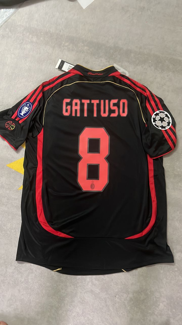 Gennaro Gattuso Milan 2006 2007 Black Retro Jersey – 4