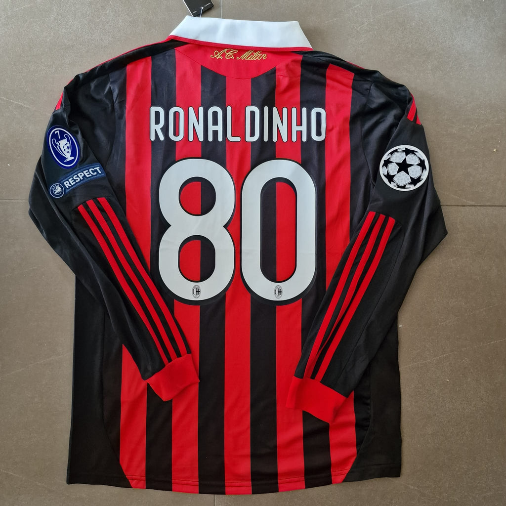2010/11 Ronaldinho AC Milan Season Retro Football Jersey – Back View