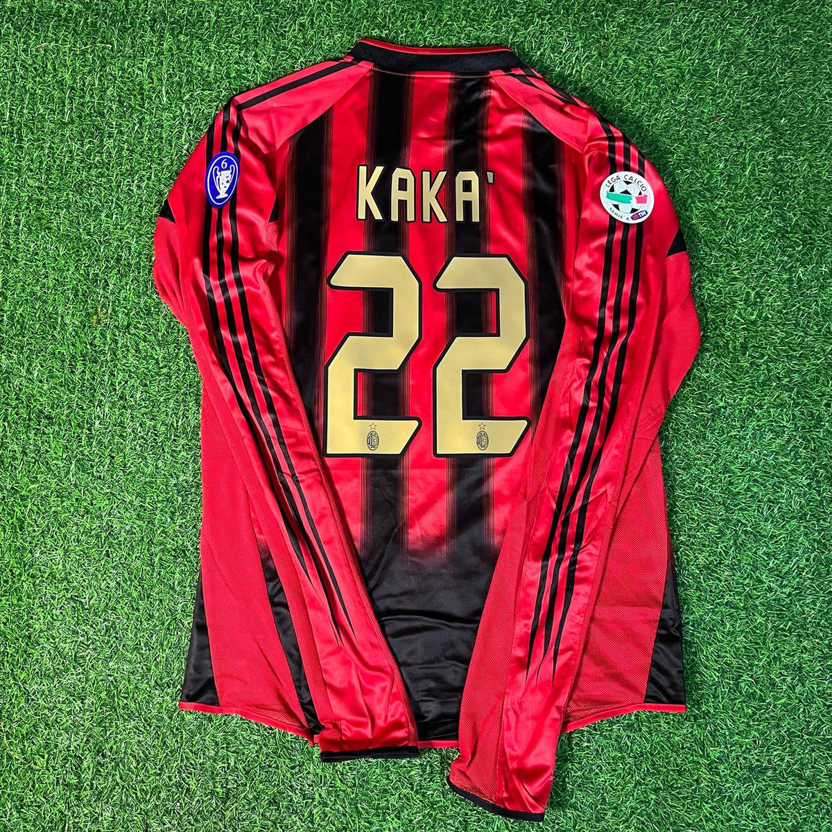 2003/04 Kaká 22 Milan Red & Black Home Retro Football Jersey – 4