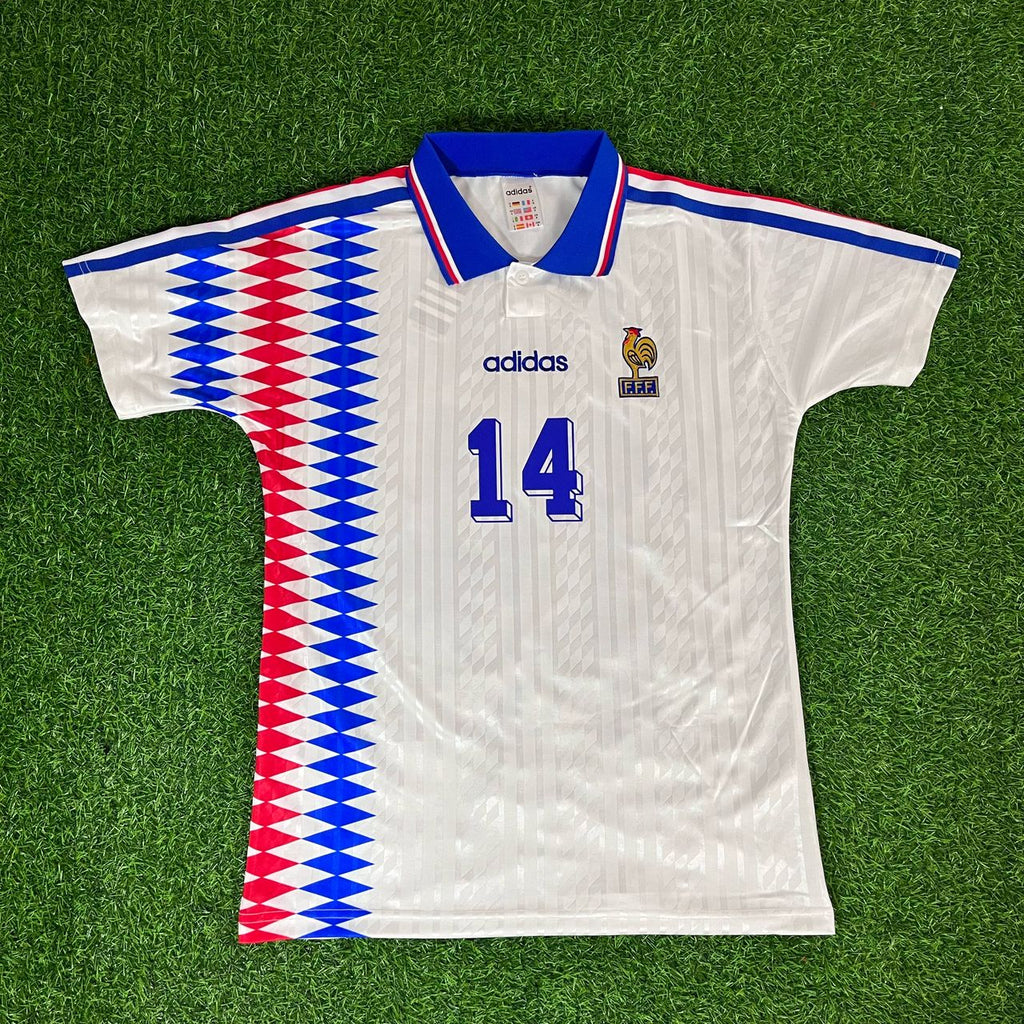 Zinedine Zidane France 1994 USA World Cup Retro Jersey – Front View