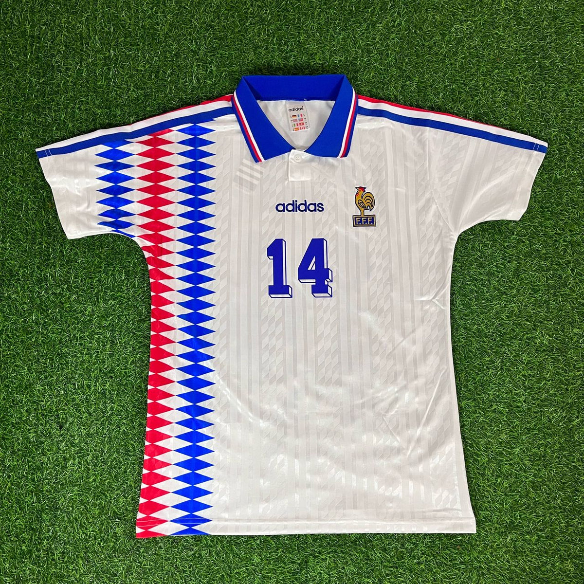 Zinedine Zidane France 1994 USA World Cup Retro Jersey – Front View