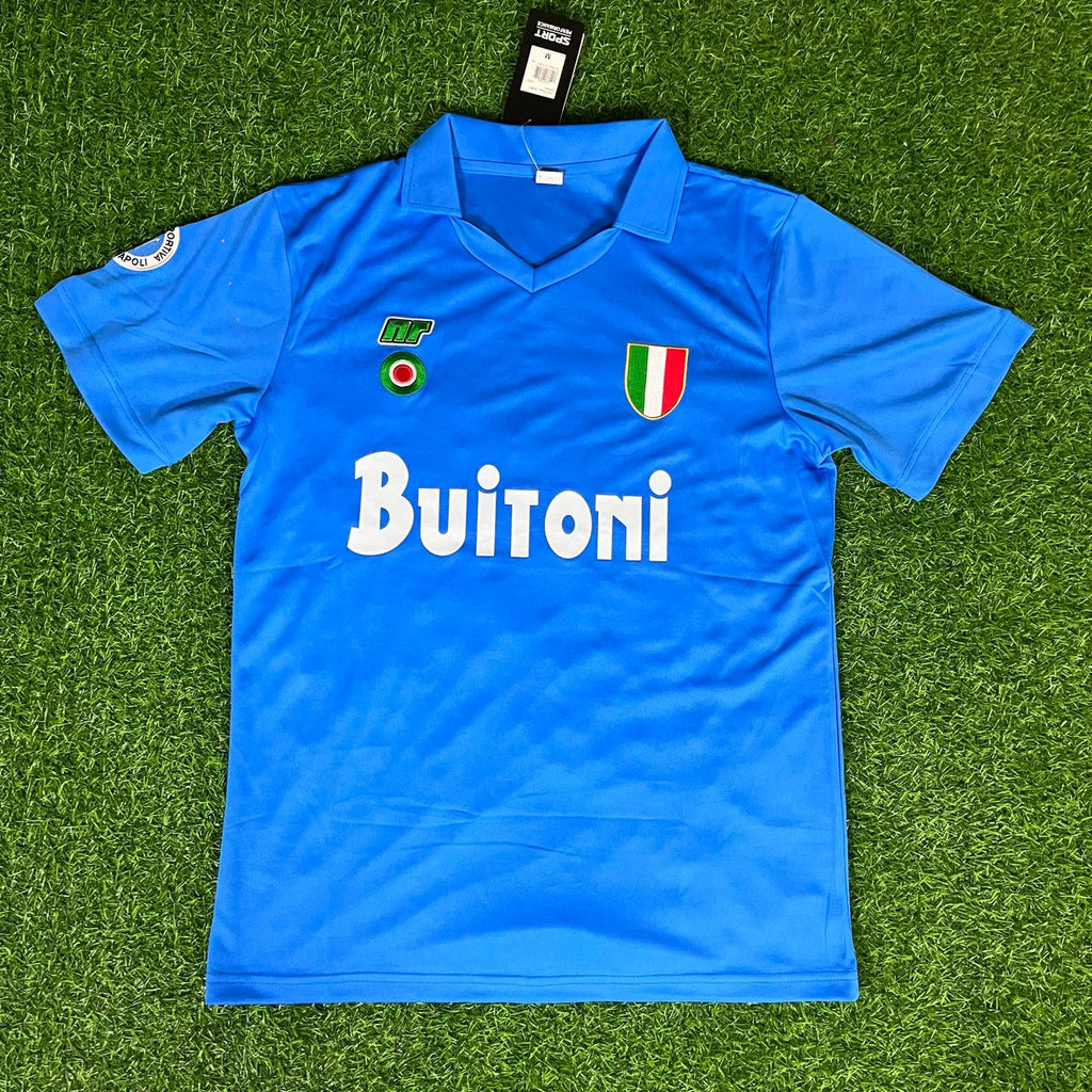 Napoli Diego Armando Maradona #10 Vintage Football Jersey – Front View