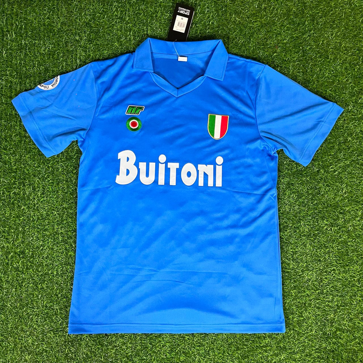 Napoli Diego Armando Maradona #10 Vintage Football Jersey – Front View