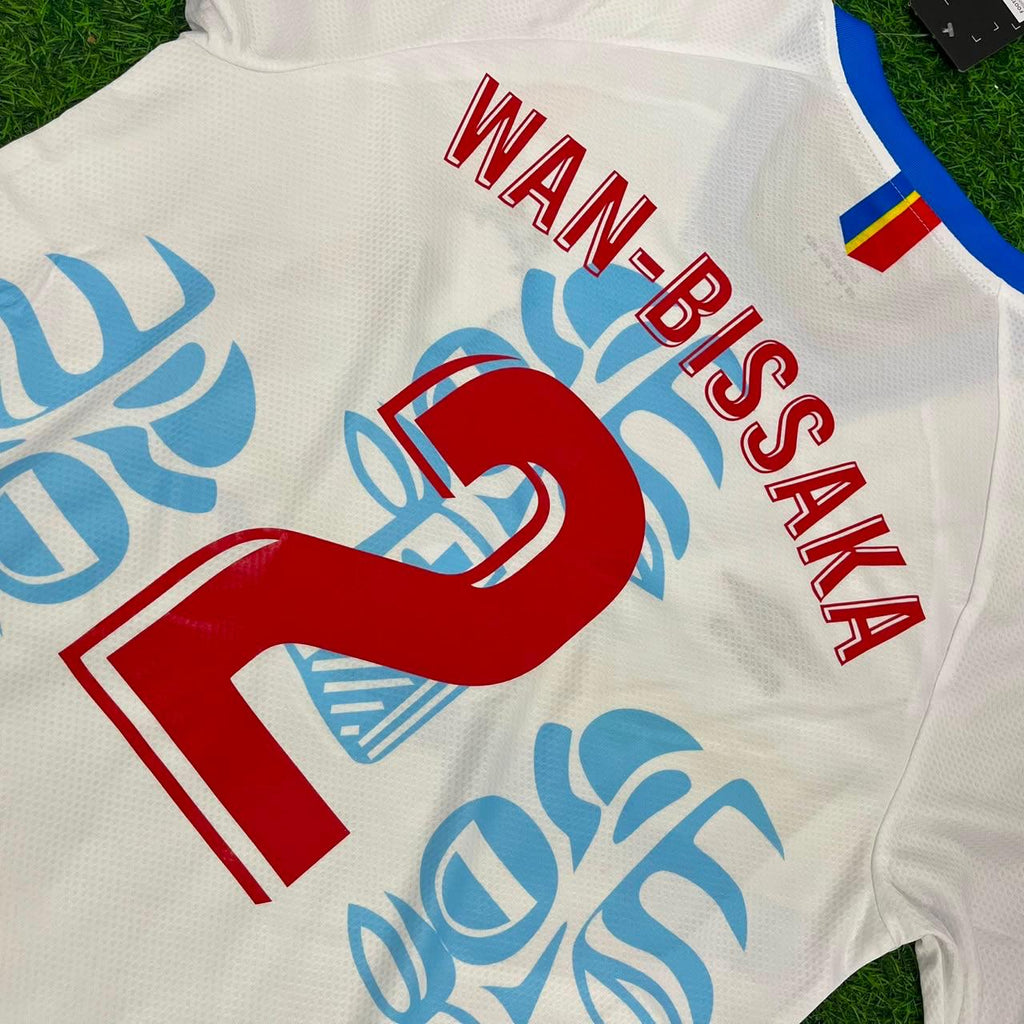 2026 Aaron Wan-Bissaka Democratic Republic of the Congo World Cup Away Football Jersey Shirt – Detailed View