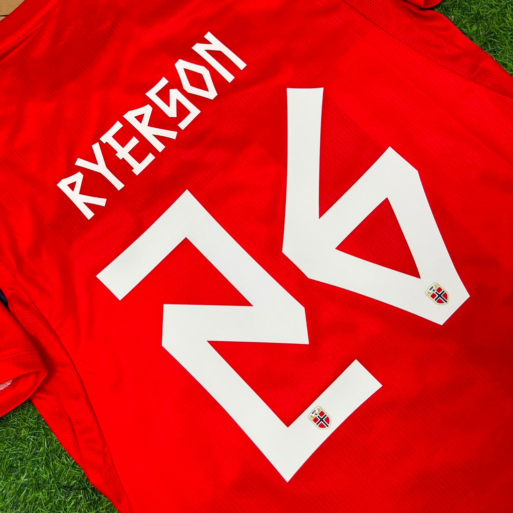 Julian Ryerson Norway 2026 World Cup New Season Red Football Jersey – Detailed View