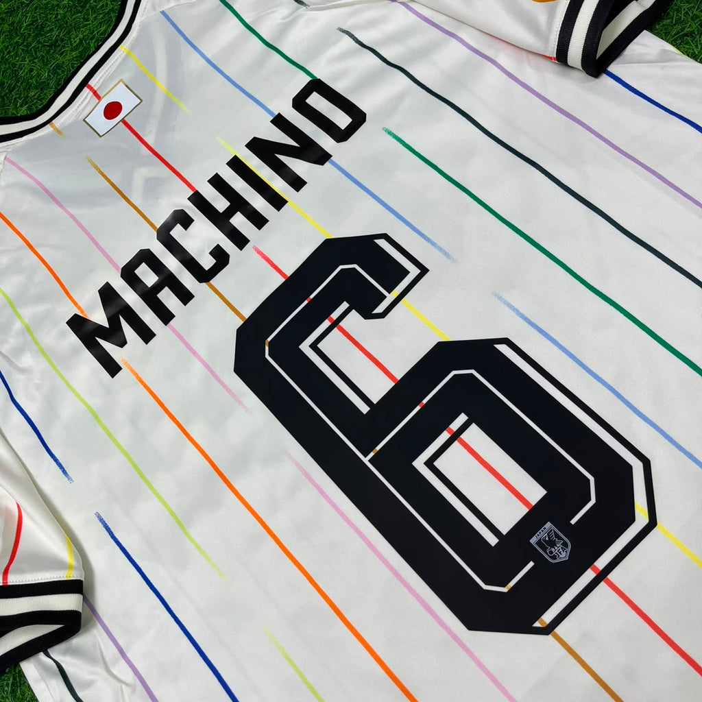2026 Japan World Cup Shūto Machino Away White Football Jersey – Detailed View