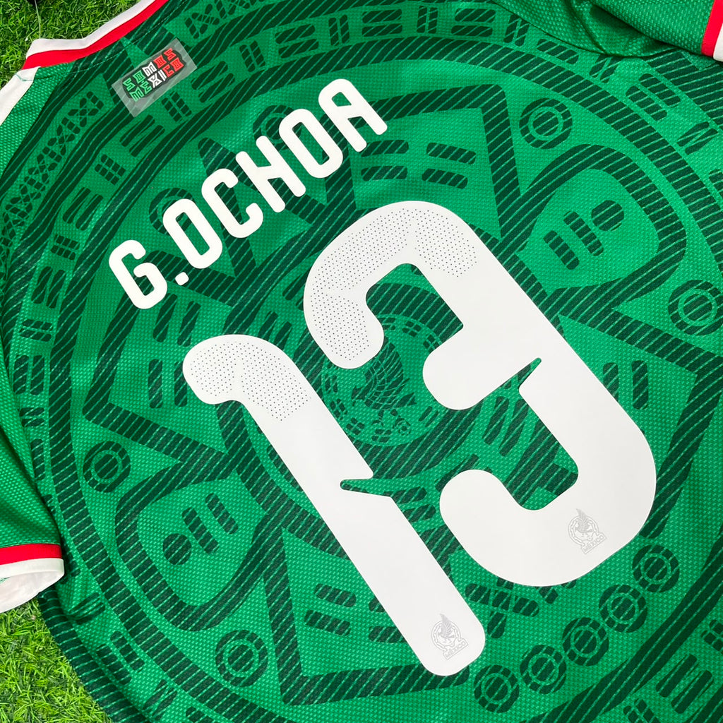 2026 Mexico World Cup Guillermo Ochoa Home Green Football Jersey – Detailed View