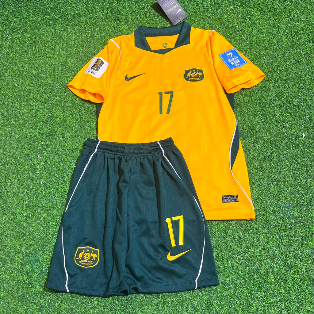 2026 Australia World Cup Nestory Irankunda Kids Football Jersey – Front View