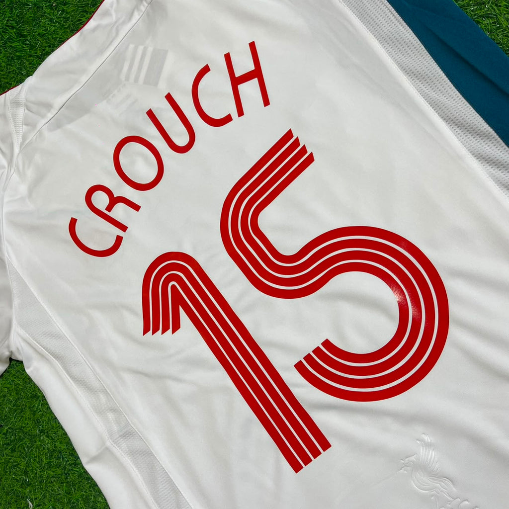 Peter Crouch Liverpool 2006 2007 White Retro Jersey – Detailed View