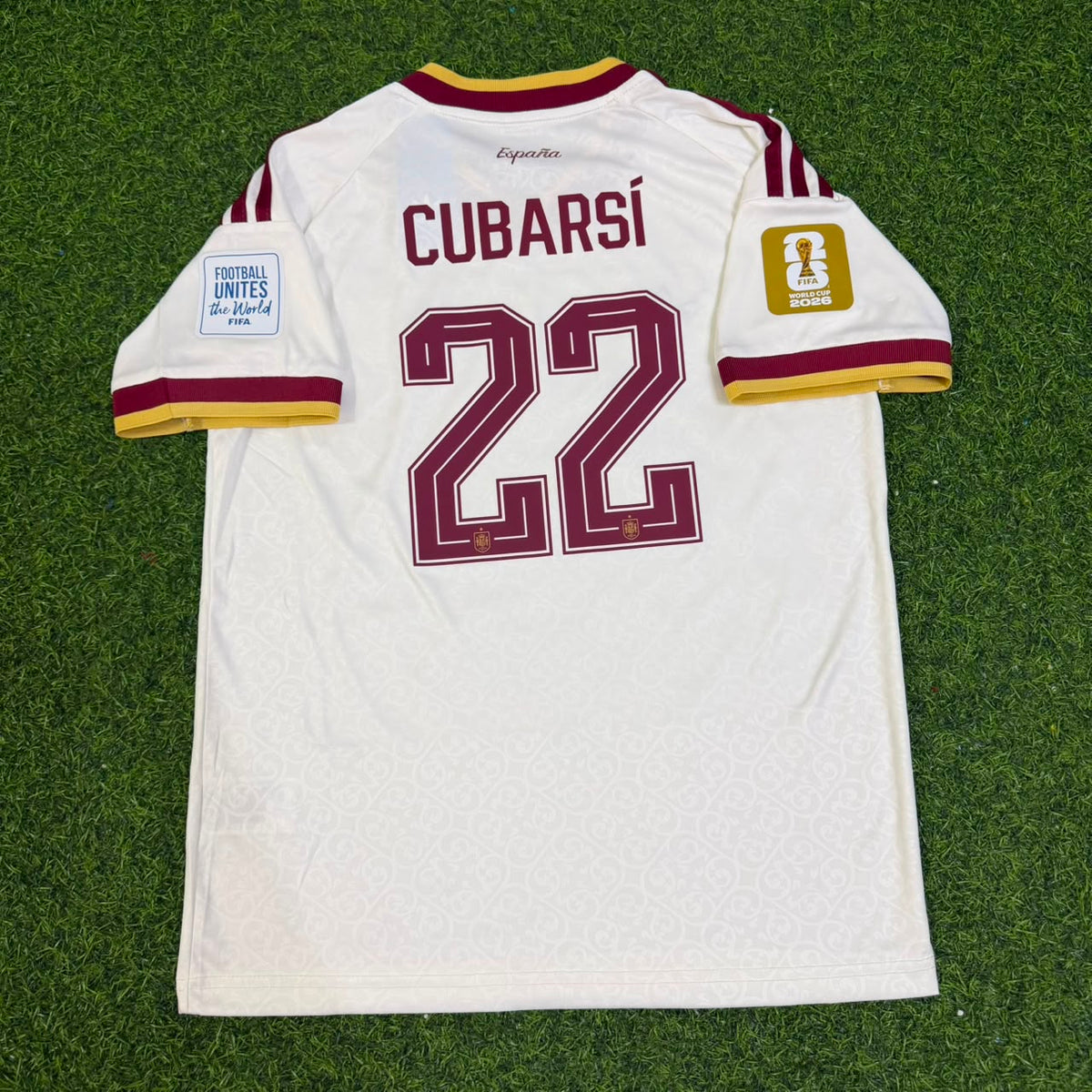Pau Cubarsi Spain 2026 World Cup Kids Football Jersey – Detailed View