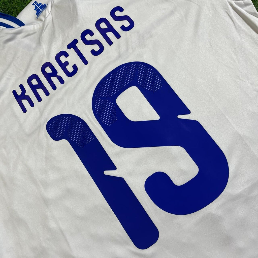 Konstantinos Karetsas Greece 2026 White Football Jersey – Detailed View