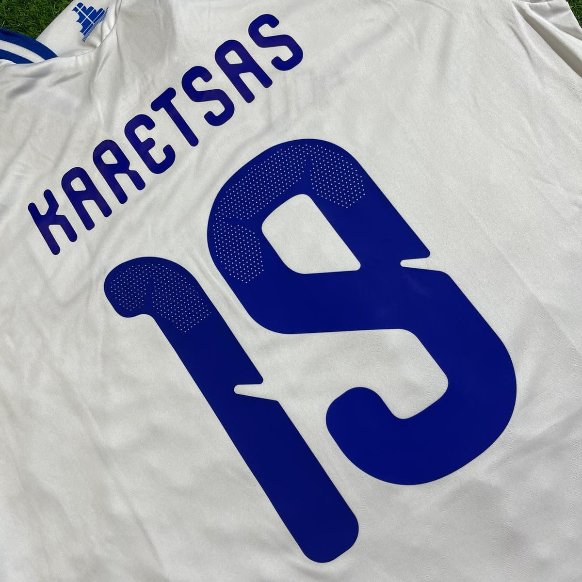 Konstantinos Karetsas Greece 2026 White Football Jersey – Detailed View