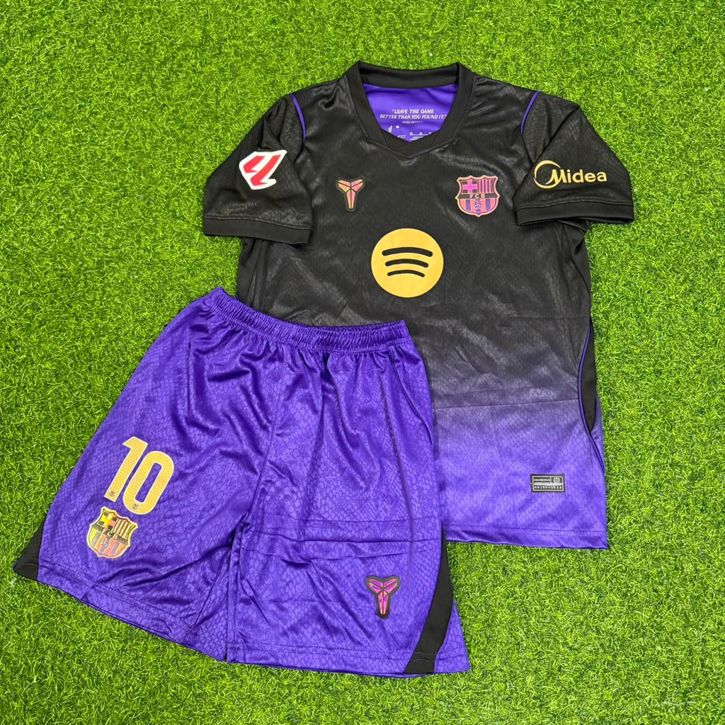 Lamine Yamal #10 Barcelona New Season Away Kids Jersey – Detailed View