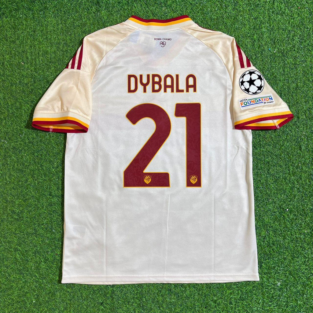Paulo Dybala #21 Champions League Patch Football Jersey – Back View