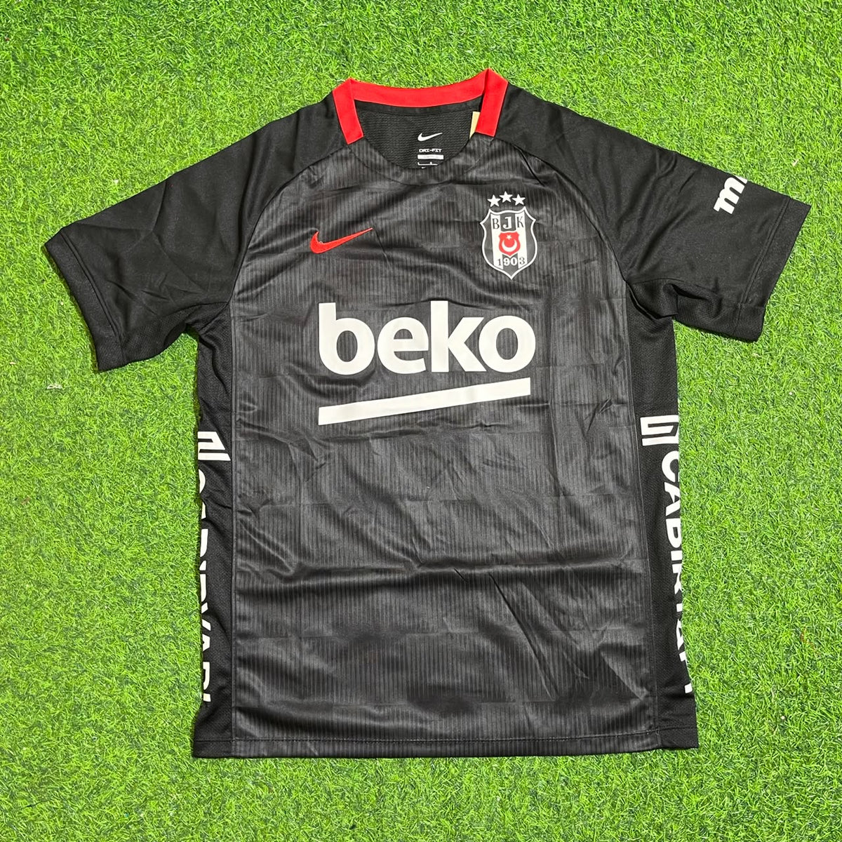 Dusan Vlahovic Besiktas 2027 New Season Away Black Football Jersey – Front View
