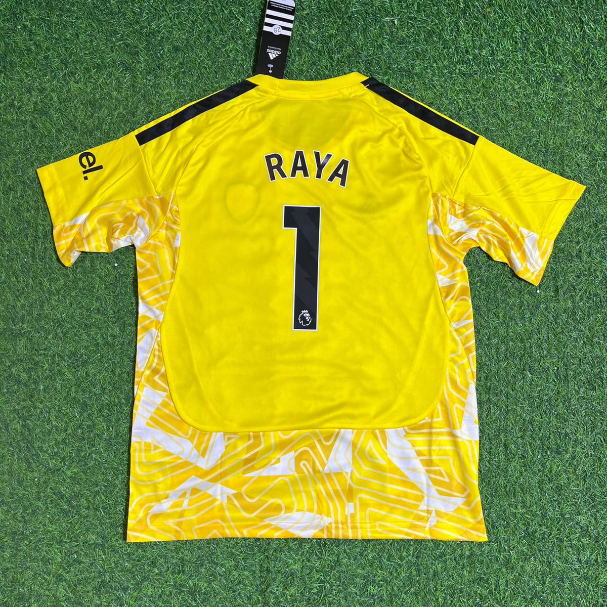 David Raya Arsenal 2026/2027 New Season Away Yellow Goalkeeper Jersey Kit Soccer – Back View