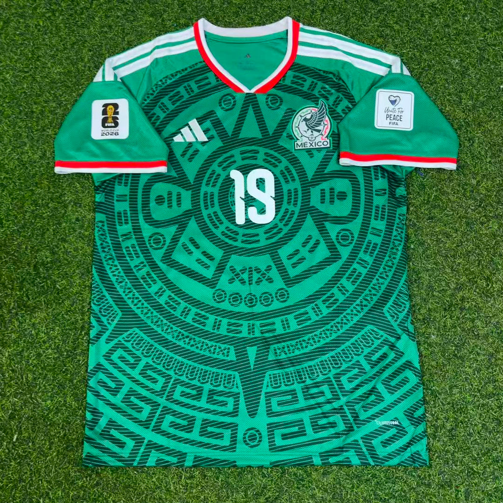 Mexico 2026 World Cup Home Green Football Jersey – Gilberto Mora – Front View