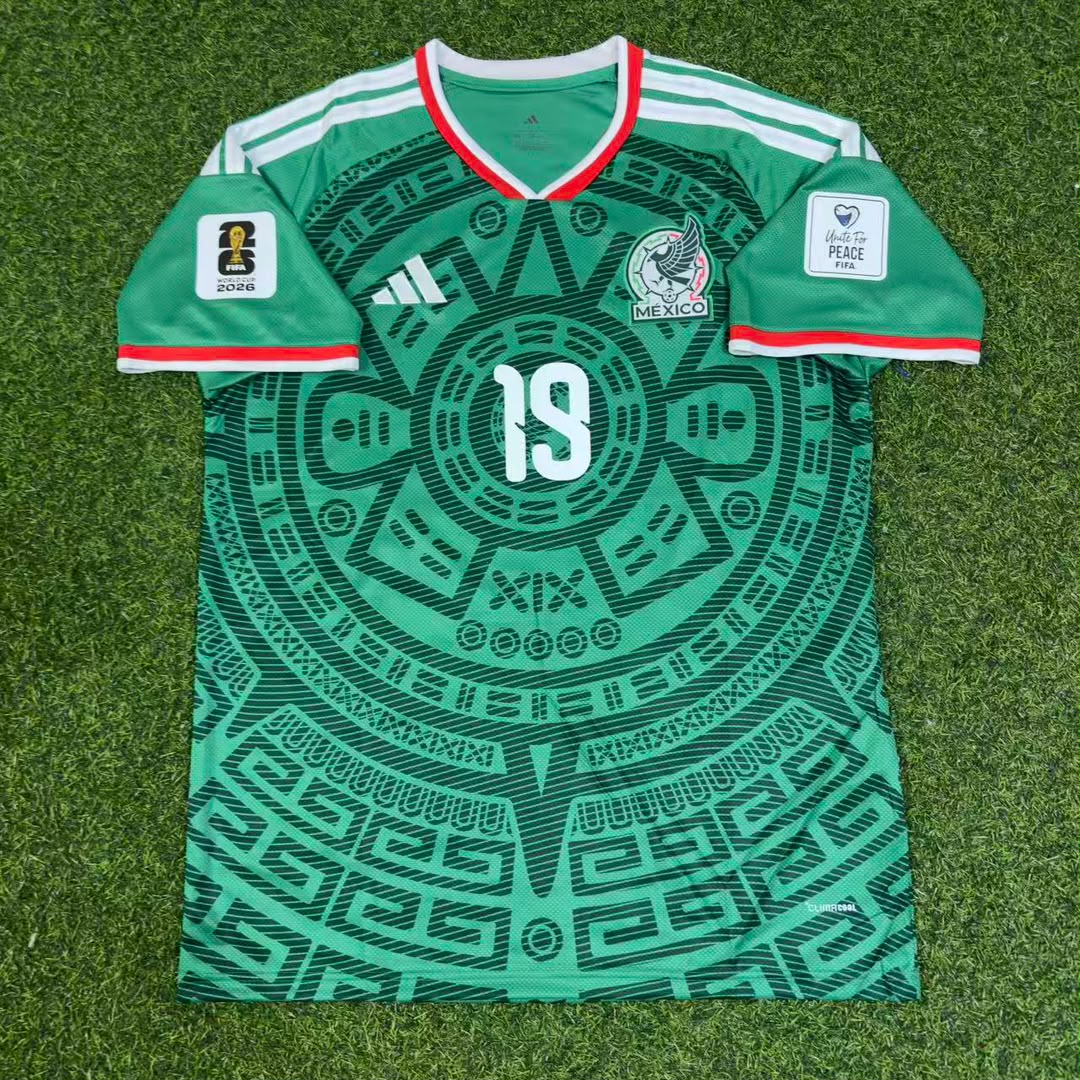 Mexico 2026 World Cup Home Green Football Jersey – Gilberto Mora – Front View