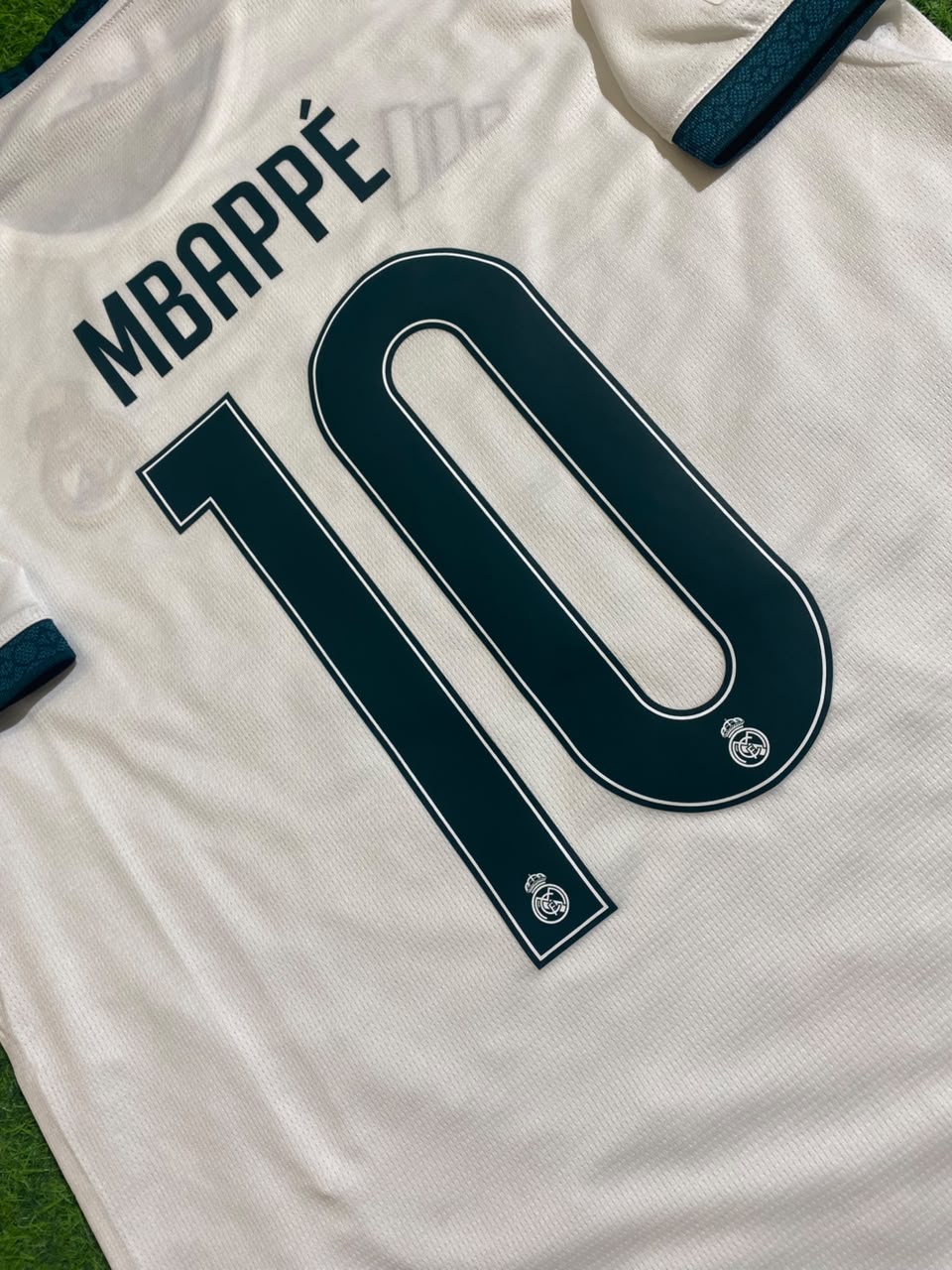 Kylian Mbappe White Jersey – Front View