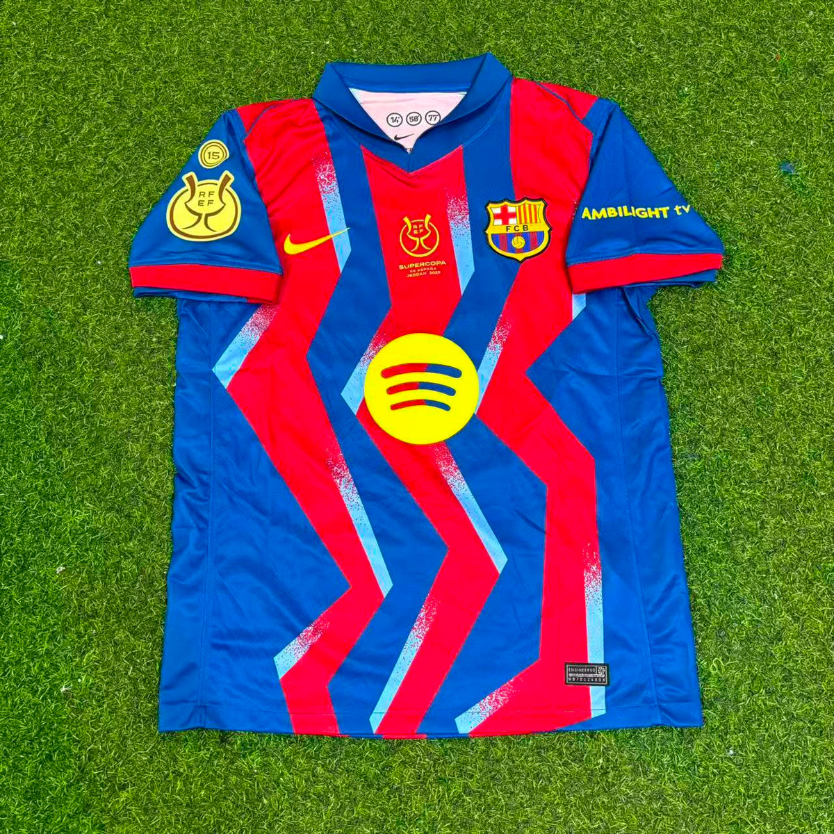 Barcelona Supercopa de España 2026 Jersey – Raphinha 11- – Front View