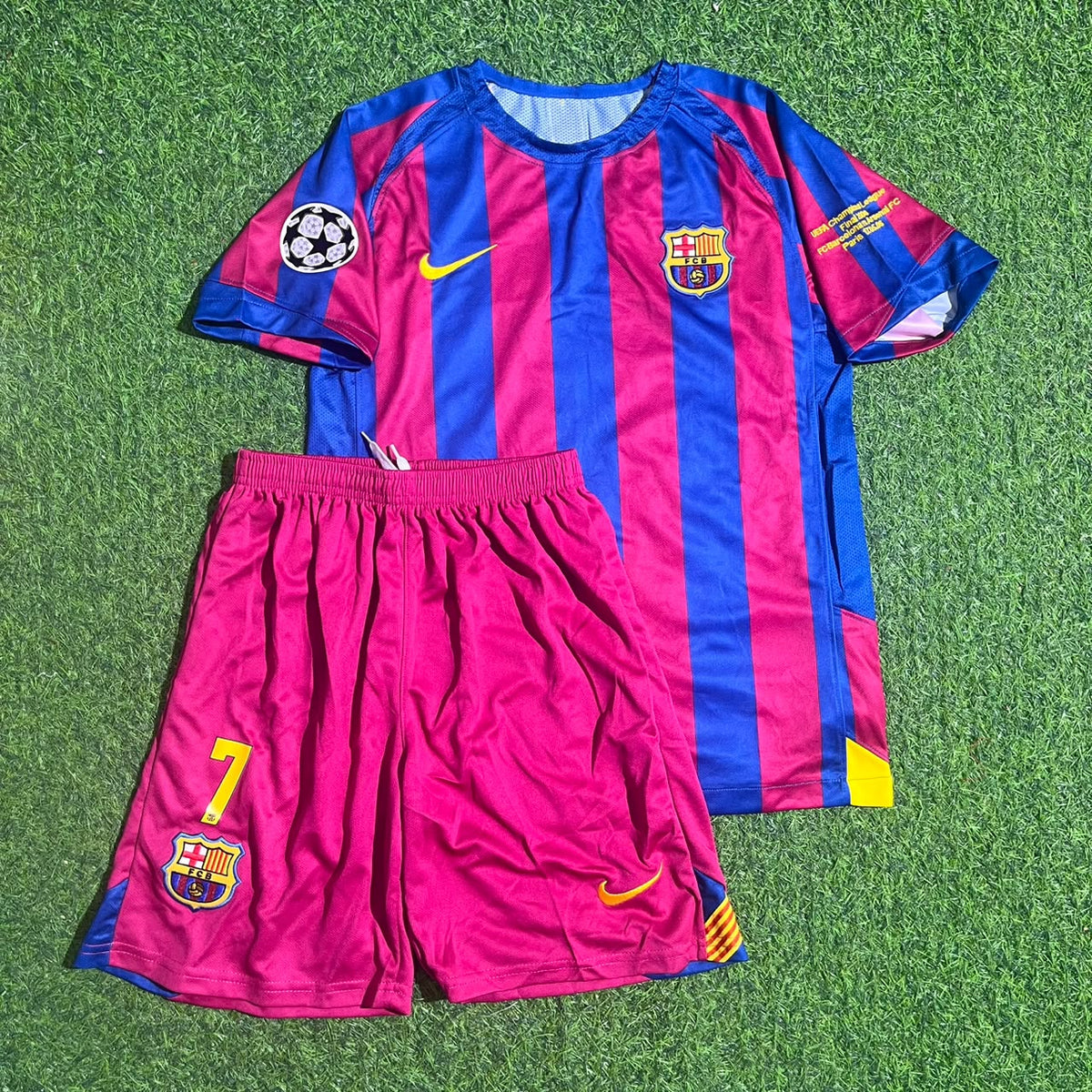 Sebastian Larsson Barcelona 2006 Final Kids Retro Short Sleeve Football Jersey – 4