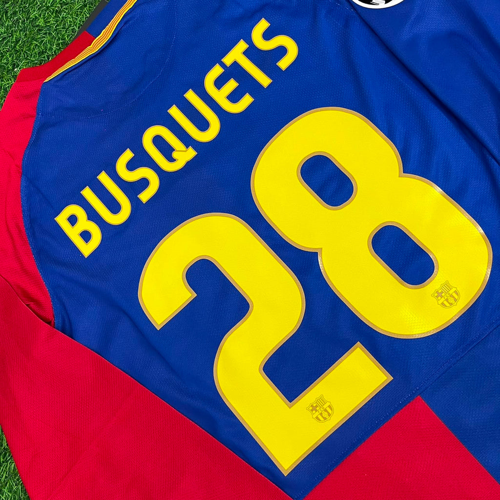 Barcelona 2009 Champions League Final Retro Jersey – Sergio Busquets – Detailed View