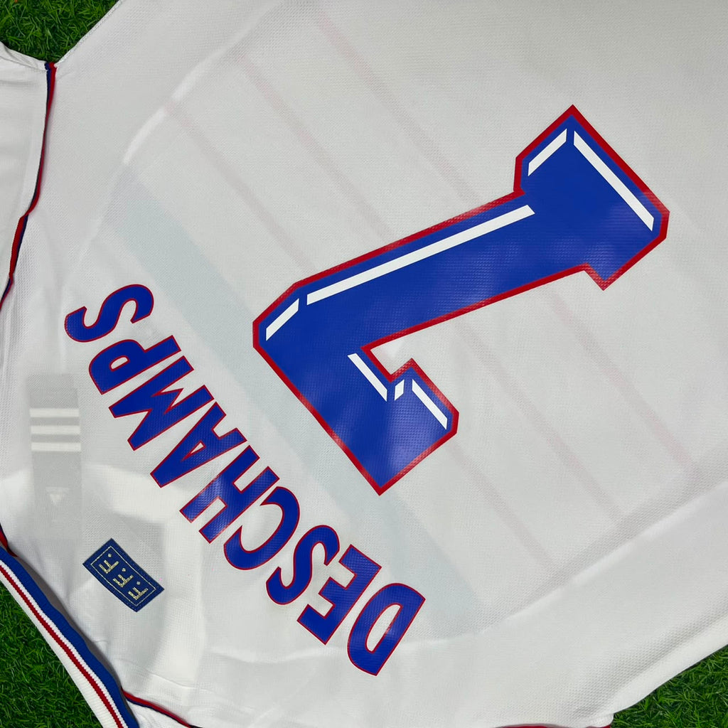 Didier Deschamps France 1998 World Cup Retro Jersey – Detailed View