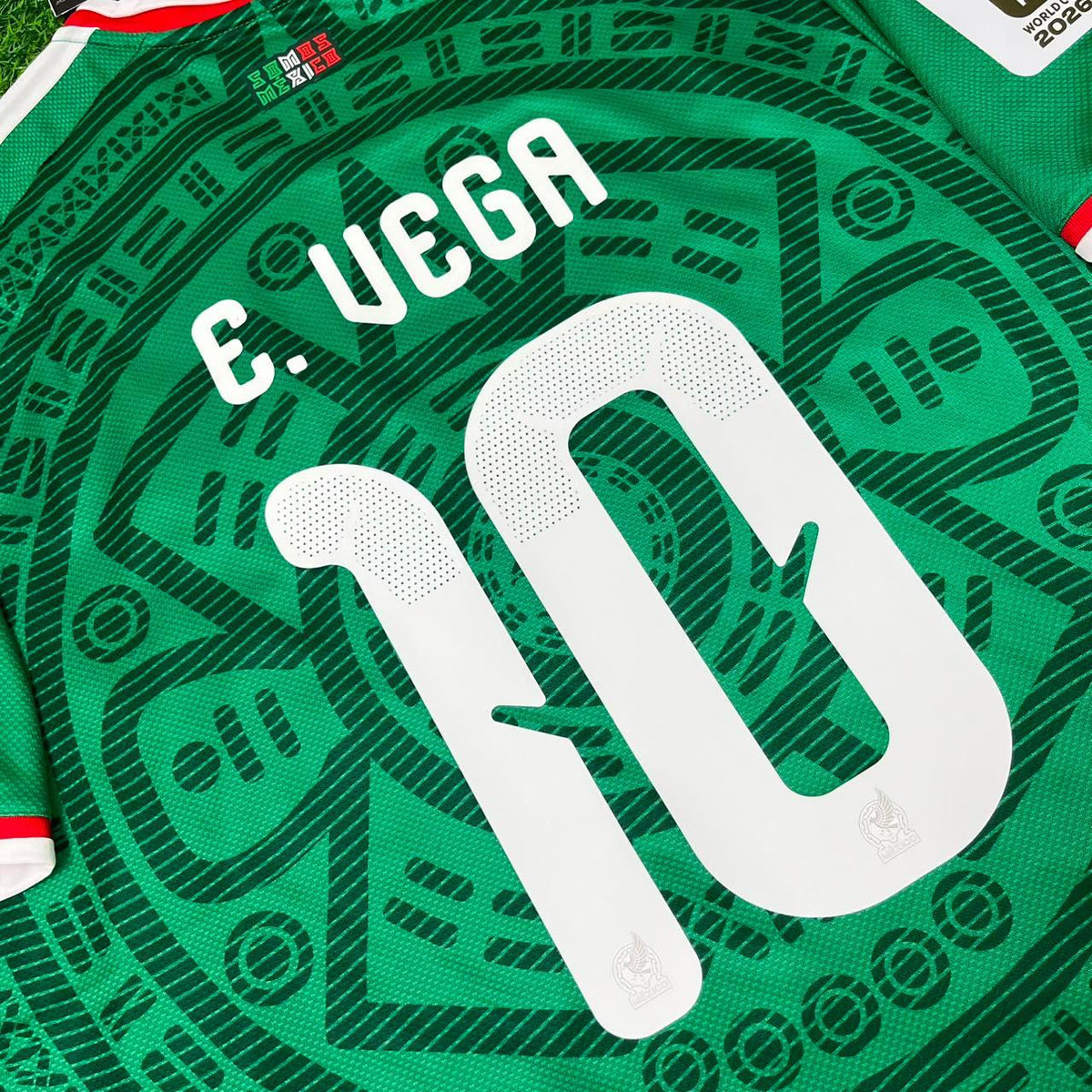 2026 Mexico World Cup Ernesto Alexis Vega Home Green Football Jersey – Detailed View