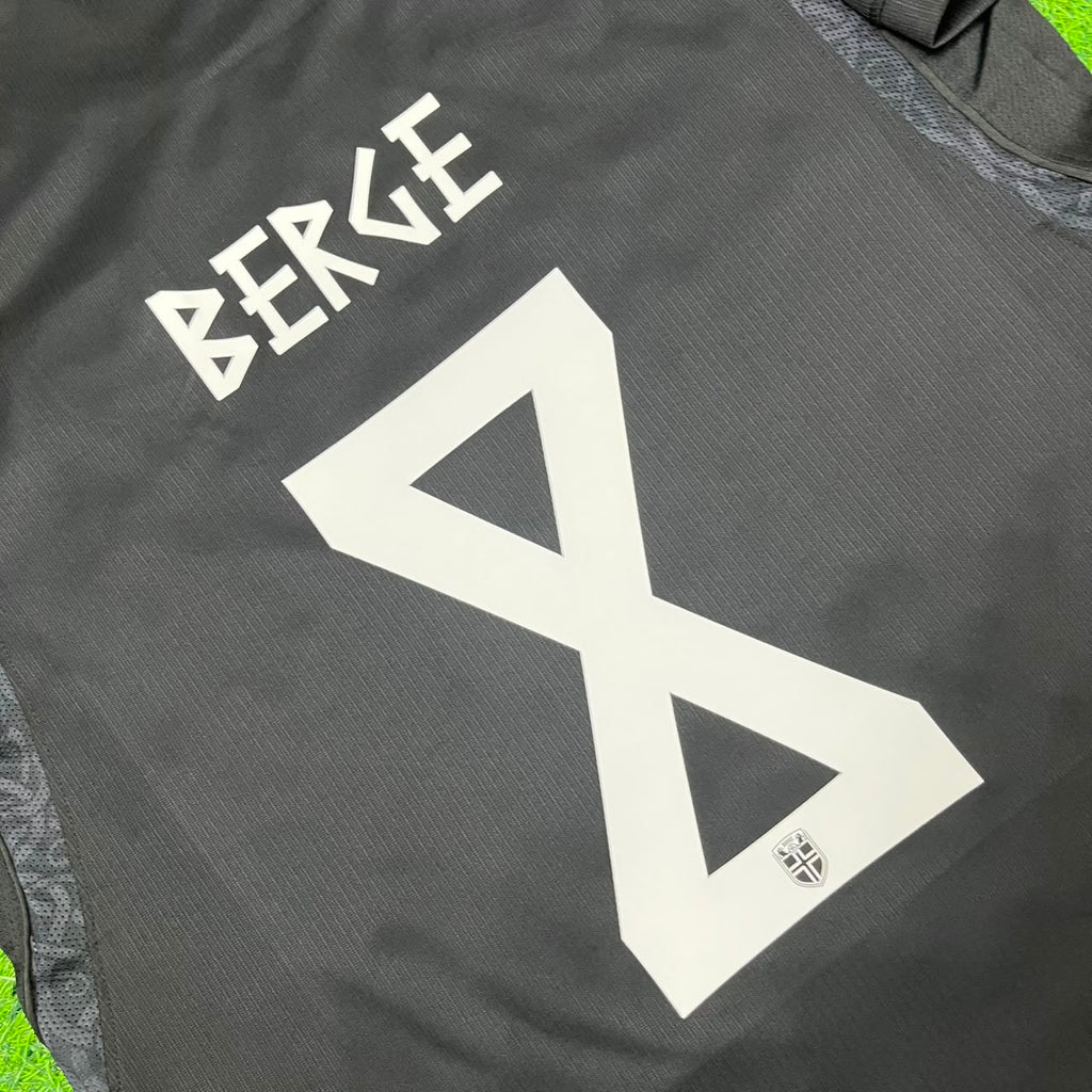 Sander Berge #8 Norway 2026 World Cup Black Away Football Jersey – Detailed View