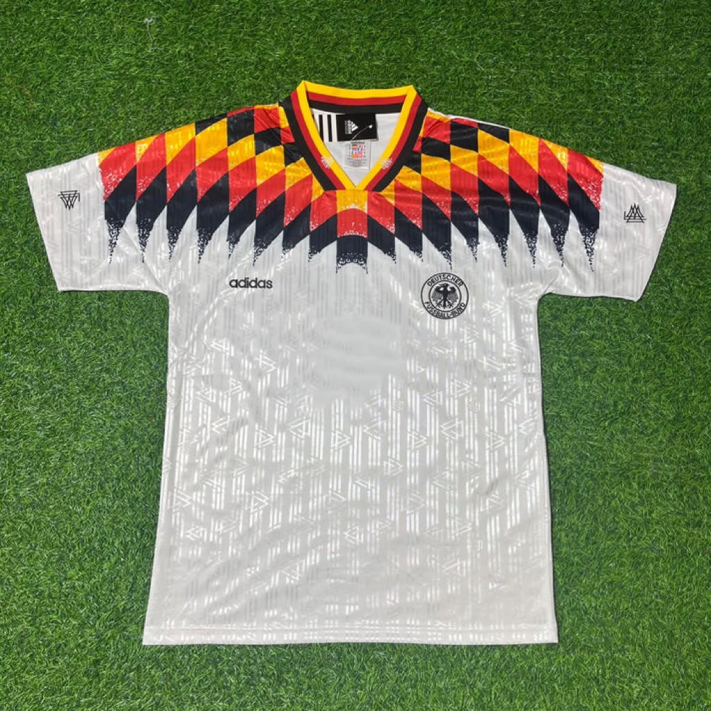 1994 Germany World Cup Uwe Seeler Deutschland Retro Football Jersey – Front View