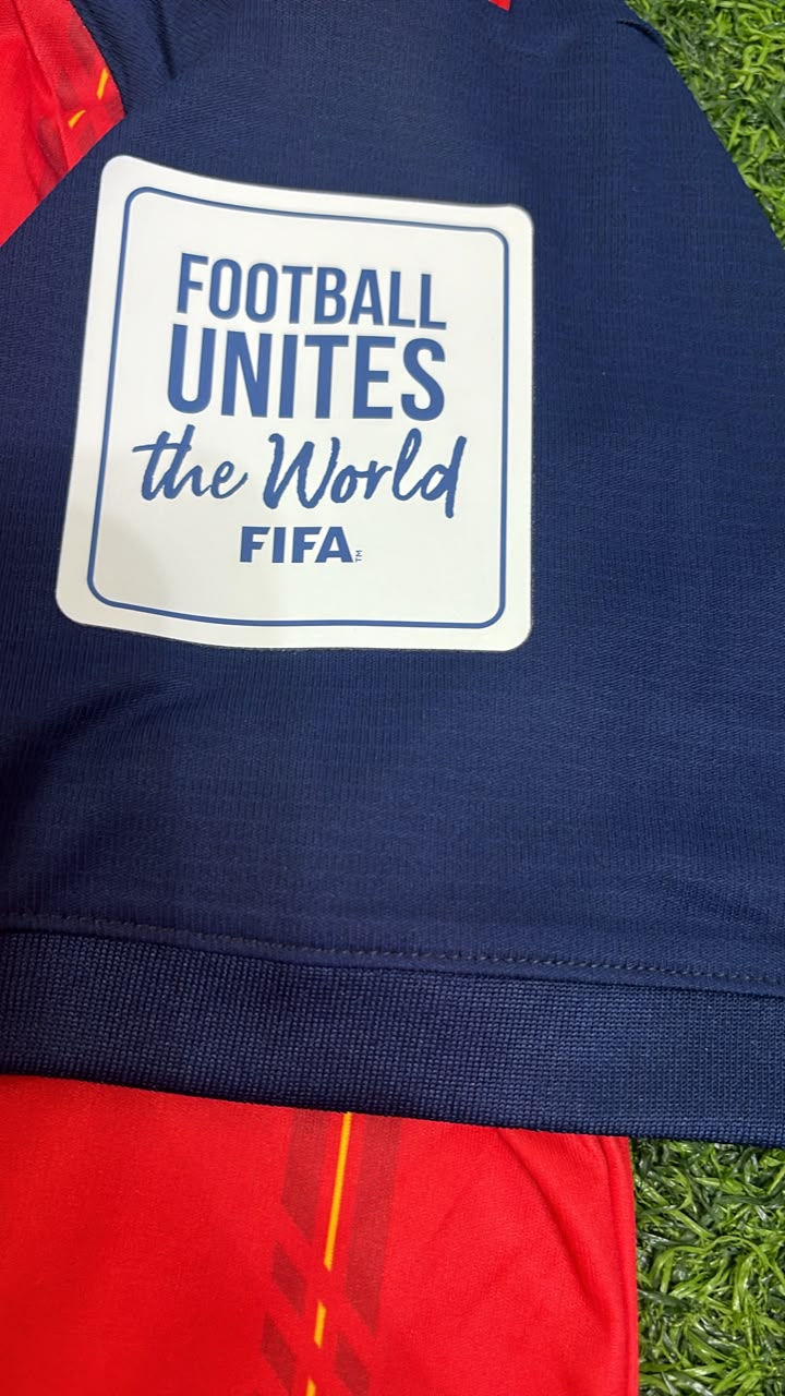 Ferran Torres #7 Spain 2026 World Cup Home Football Jersey – Detailed View