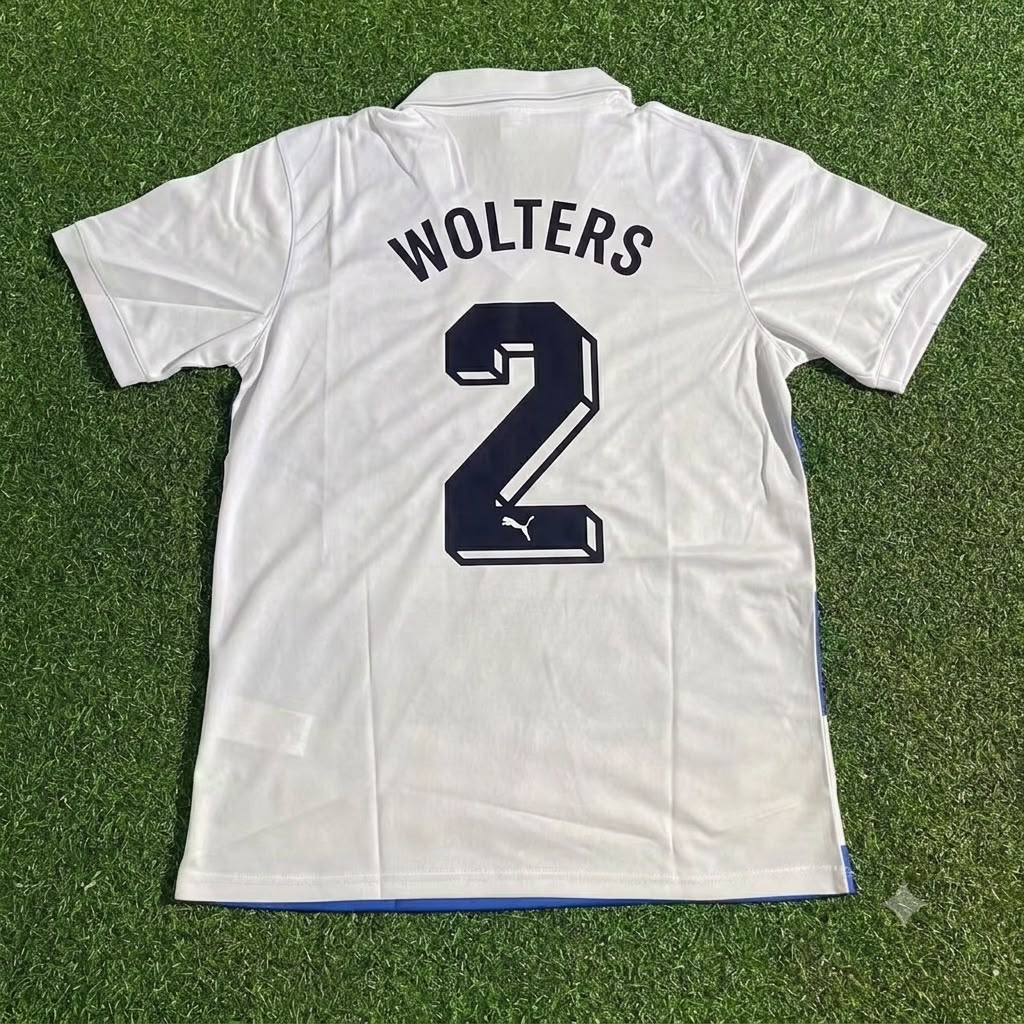 Carsten Wolters MSV Duisburg Heim Retro Special Fussballtrikot Jersey – Back View